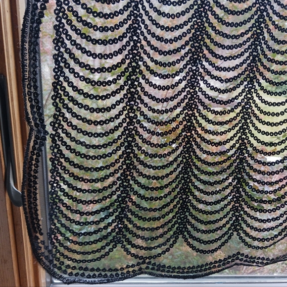 Black Sequin Evening Wrap/scarf NWOT - Picture 4 of 9